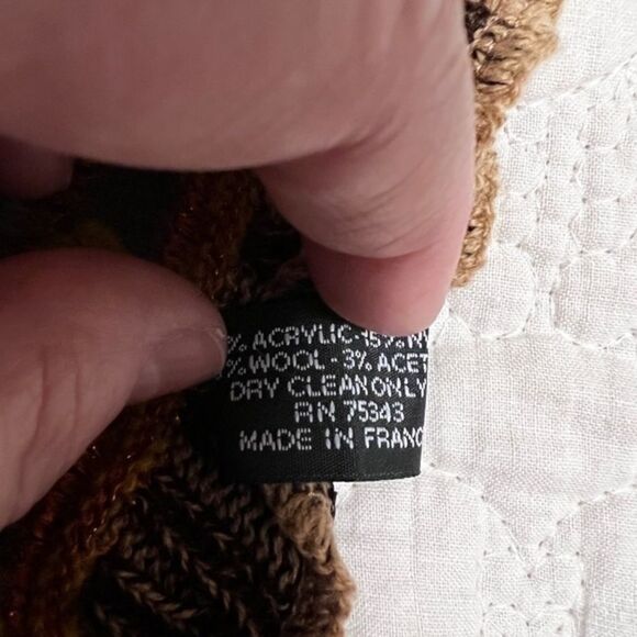 WOMAN WARM WINTER BEAUTIFUL TEXTURE DESIGN COLOURFUL RUFFLE SCARF MADE IN FRANCE - Picture 6 of 9